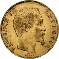 Moneda, Francia, Napoleon III, 50 Francs, 1857, Paris, MBC, Oro, KM:785.1
