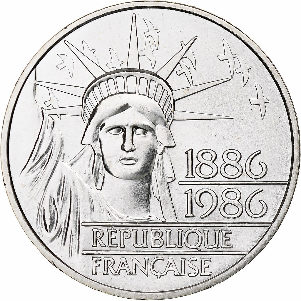 Moeda, França, 100 Francs, 1986, MS(65-70), Prata, KM:P972, Gadoury:901p