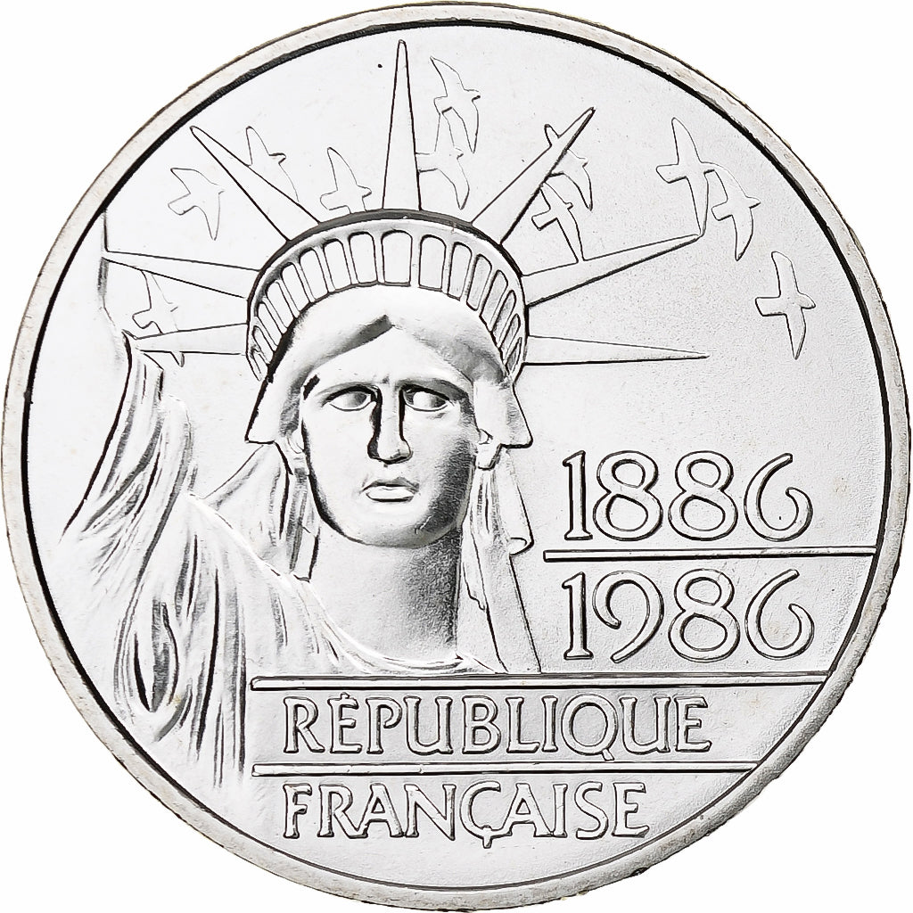 Moeda, França, 100 Francs, 1986, MS(65-70), Prata, KM:P972, Gadoury:901p
