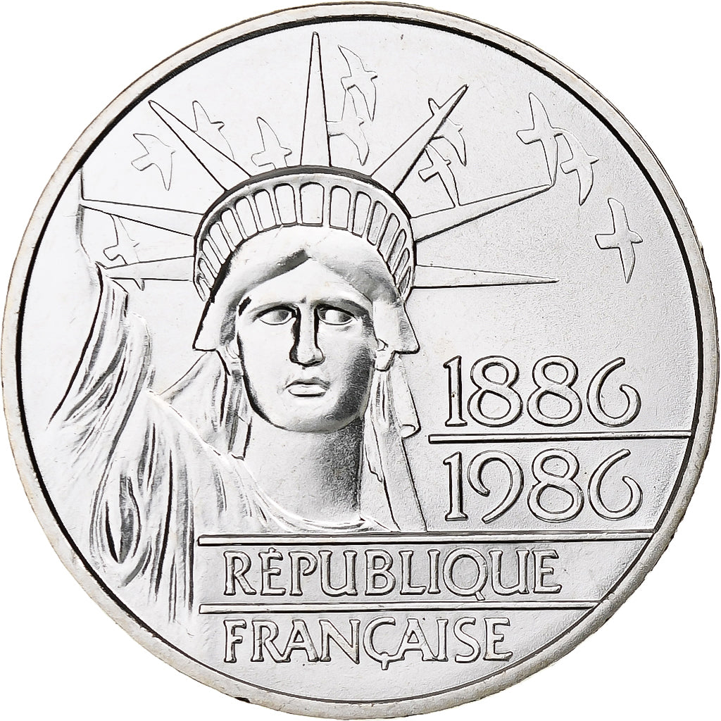 Moeda, França, 100 Francs, 1986, MS(65-70), Prata, KM:P972, Gadoury:901p