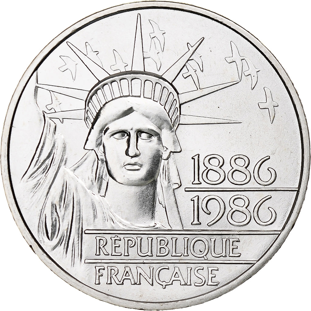 Moeda, França, 100 Francs, 1986, MS(65-70), Prata, KM:P972, Gadoury:901p