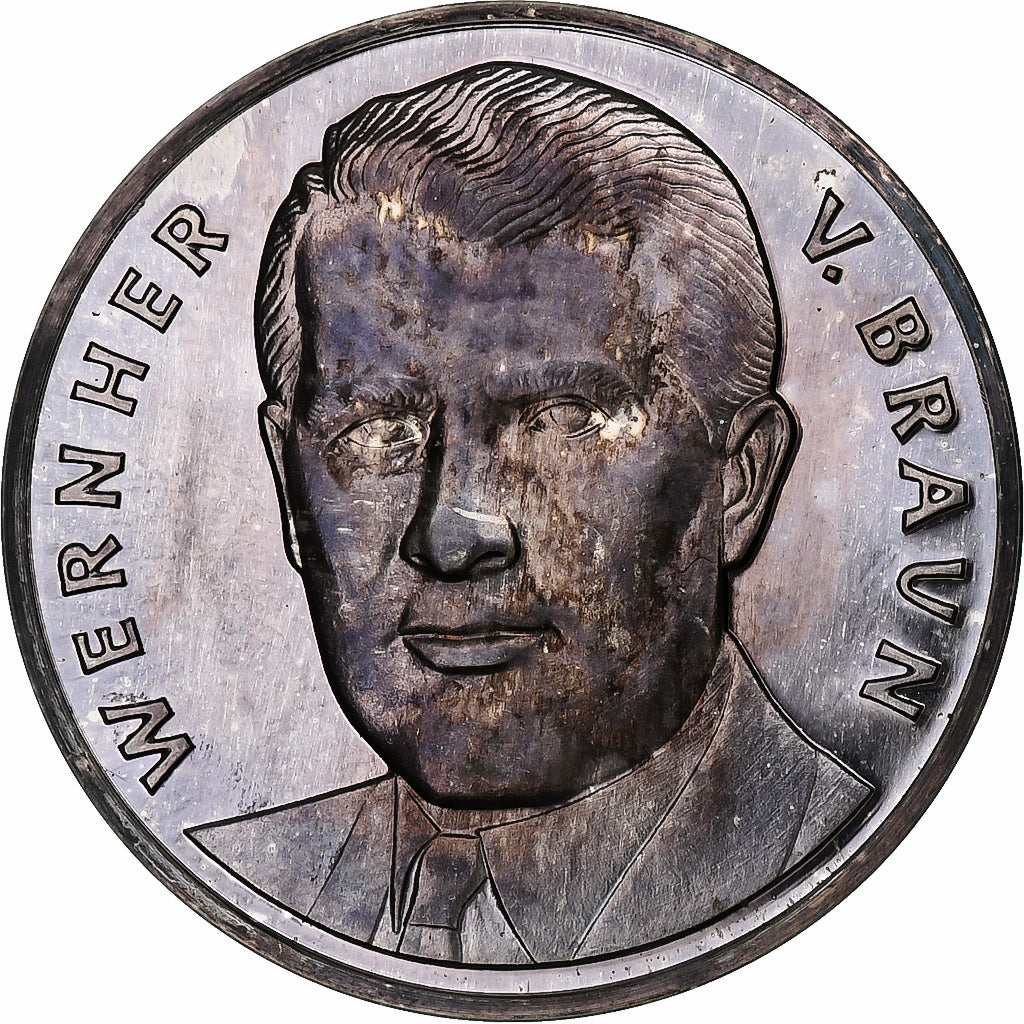 Germany, Medal, WERNHER V. BRAUN, MONDLANDUNG, MS(60-62), Silver