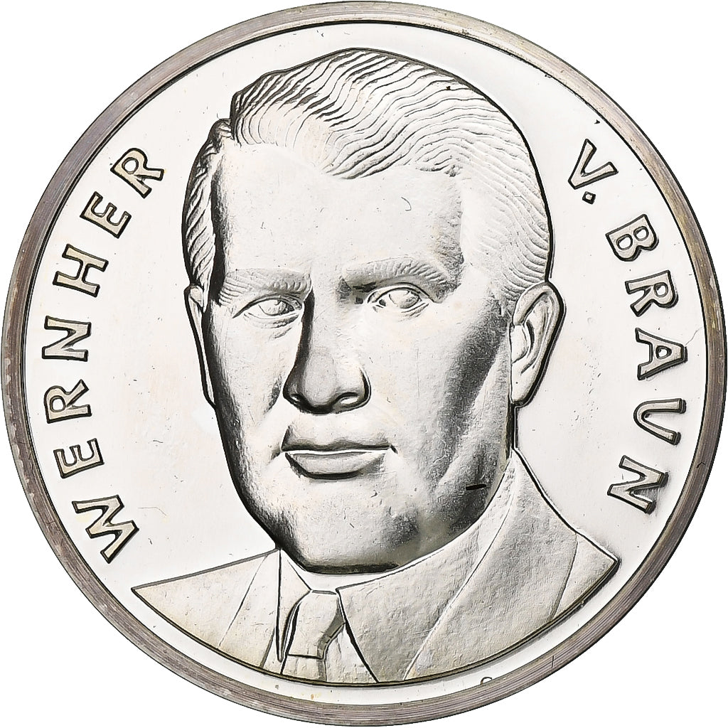 Germany, Medal, WERNHER V. BRAUN, MONDLANDUNG, MS(60-62), Silver