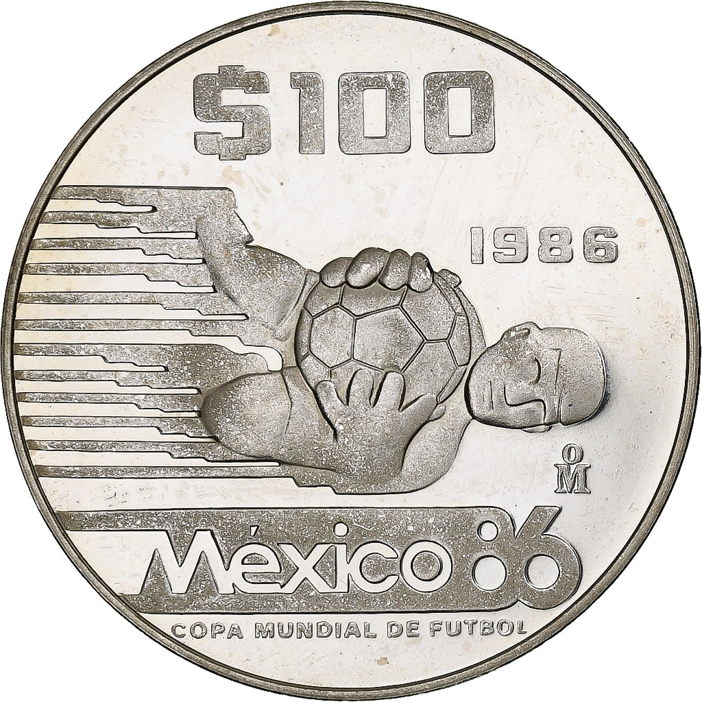 Coin, Mexico, 100 Pesos, 1986, Mexico City, MS(60-62), Silver, KM:521