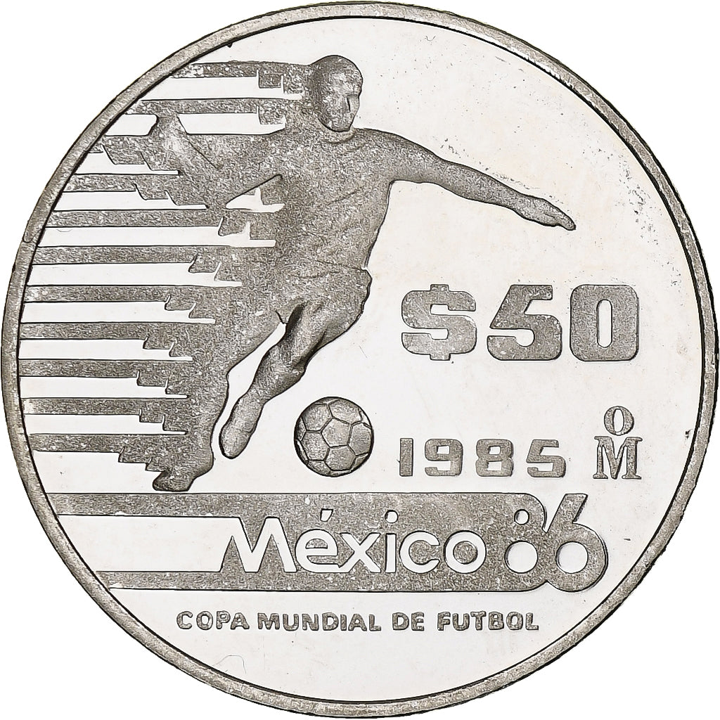 Moneda, México, 50 Pesos, 1985, Mexico City, SC, Plata, KM:504