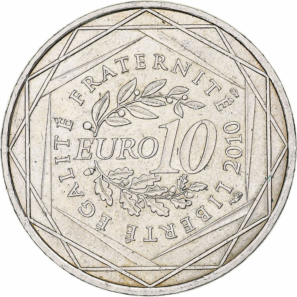 France, 10 Euro, 2010, Bretagne, EF(40-45), Silver, KM:1648