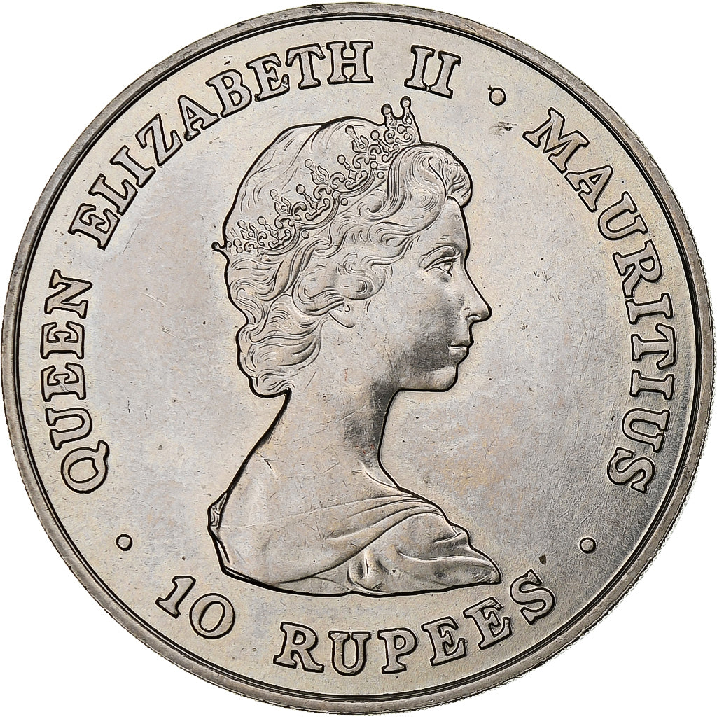 Münze, Mauritius, 10 Rupees, 1981, UNZ, Kupfer-Nickel, KM:46