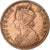 Moneta, INDIE BRYTYJSKIE, Victoria, 1/4 Anna, 1886, VF(20-25), Miedź, KM:486