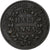 Monnaie, Inde britannique, Guillaume IV, 1/2 Anna, 1835, Bombay, TB+, Cuivre