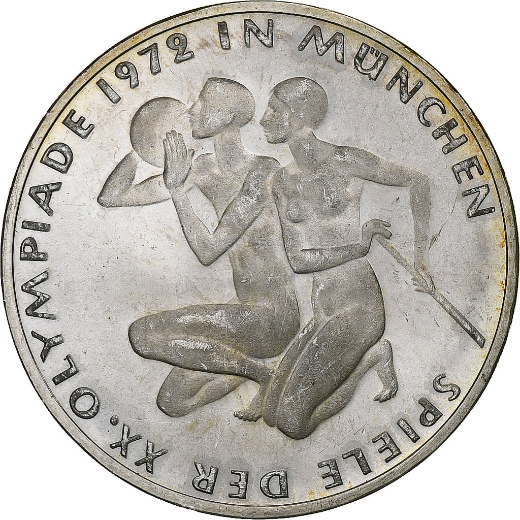 Coin, GERMANY - FEDERAL REPUBLIC, 10 Mark, 1972, Stuttgart, MS(63), Silver