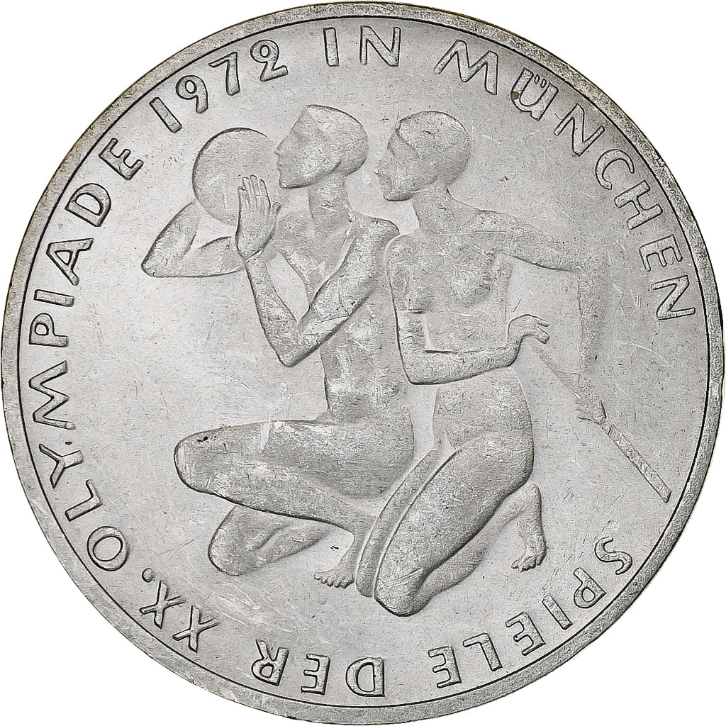 Coin, GERMANY - FEDERAL REPUBLIC, 10 Mark, 1972, Stuttgart, MS(60-62), Silver