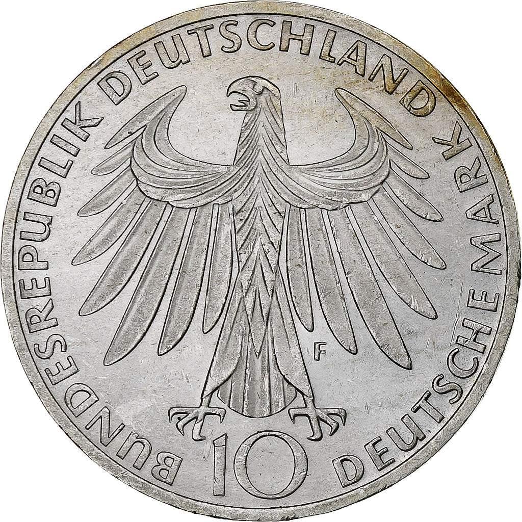 Coin, GERMANY - FEDERAL REPUBLIC, 10 Mark, 1972, Stuttgart, MS(60-62), Silver