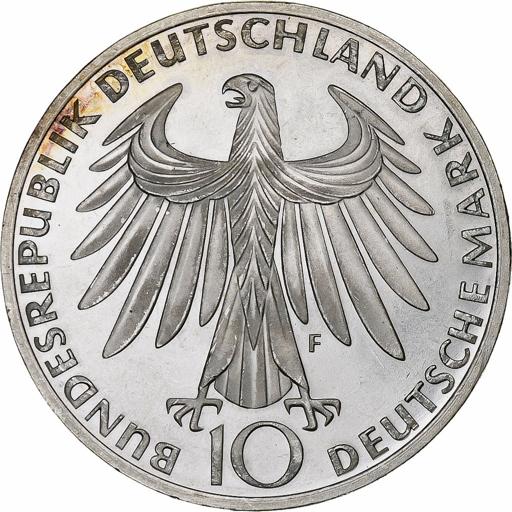 Coin, GERMANY - FEDERAL REPUBLIC, 10 Mark, 1972, Stuttgart, MS(63), Silver