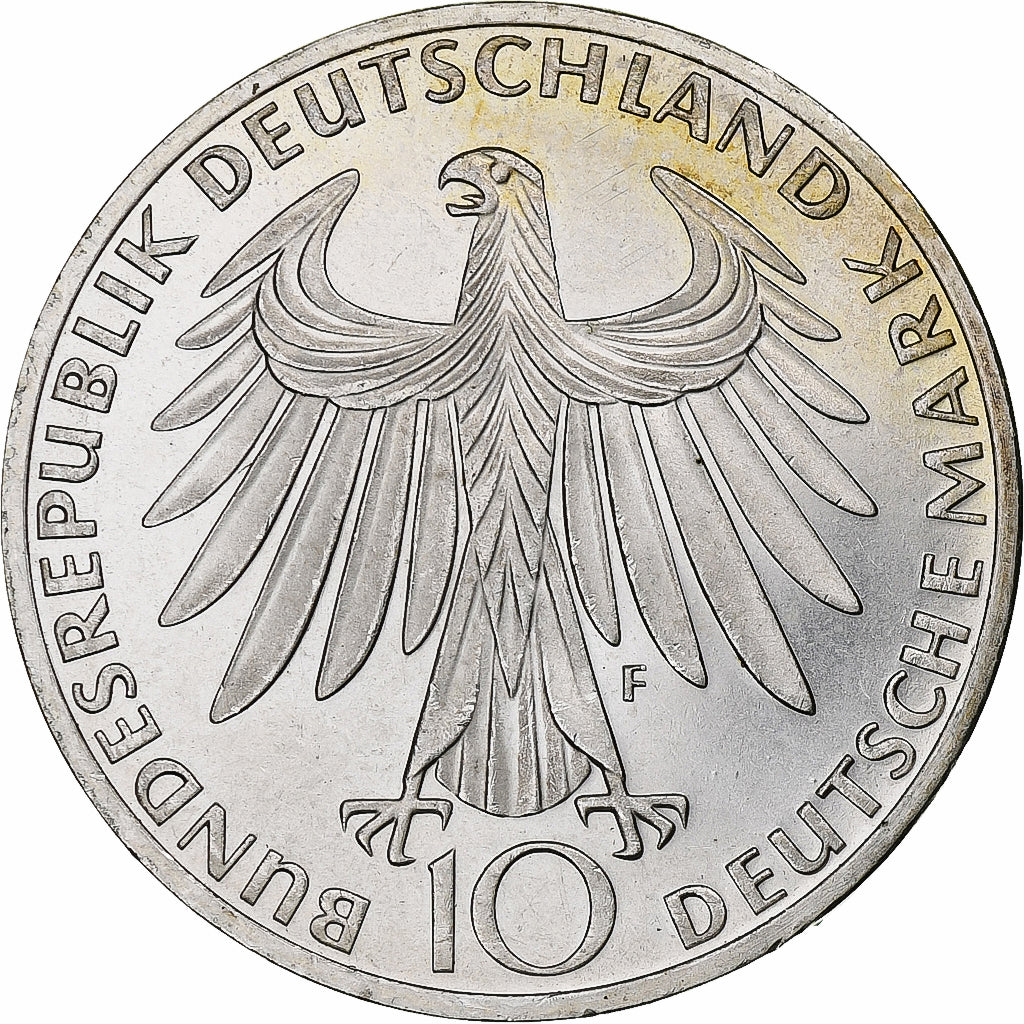 Coin, GERMANY - FEDERAL REPUBLIC, 10 Mark, 1972, Stuttgart, MS(63), Silver