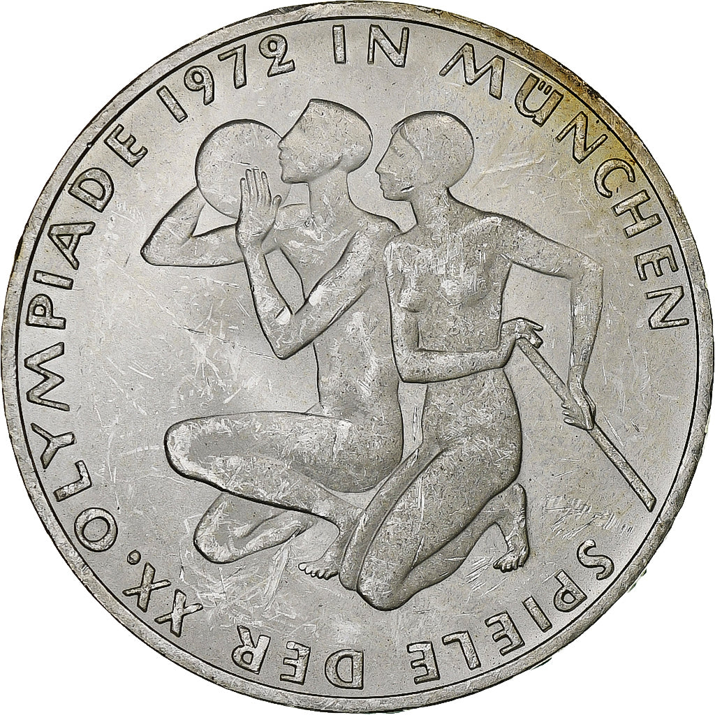 Coin, GERMANY - FEDERAL REPUBLIC, 10 Mark, 1972, Hambourg, MS(60-62), Silver