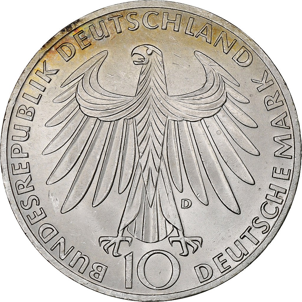 Münze, Bundesrepublik Deutschland, 10 Mark, 1972, Munich, UNZ, Silber, KM:132
