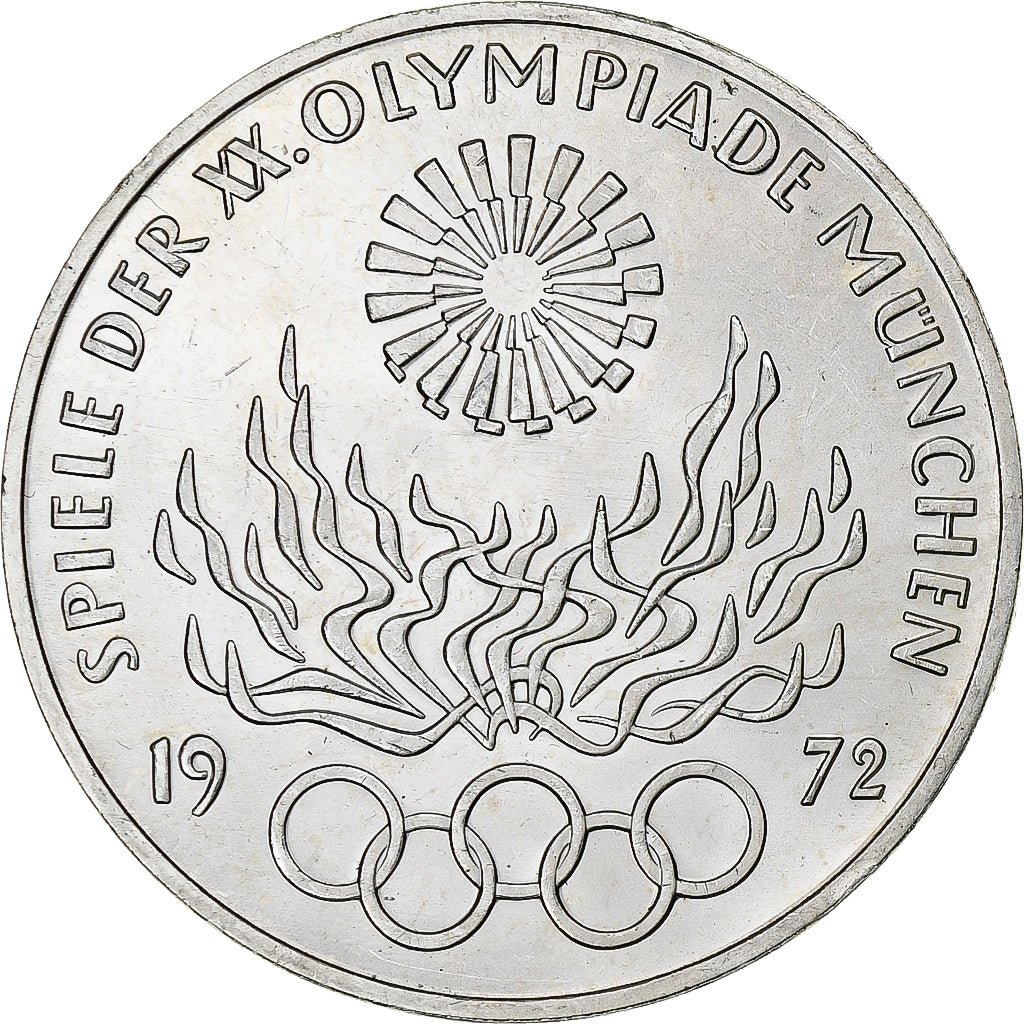 Monnaie, République fédérale allemande, 10 Mark, 1972, Karlsruhe, SPL
