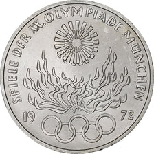 Monnaie, République fédérale allemande, 10 Mark, 1972, Hamburg, SPL, Argent
