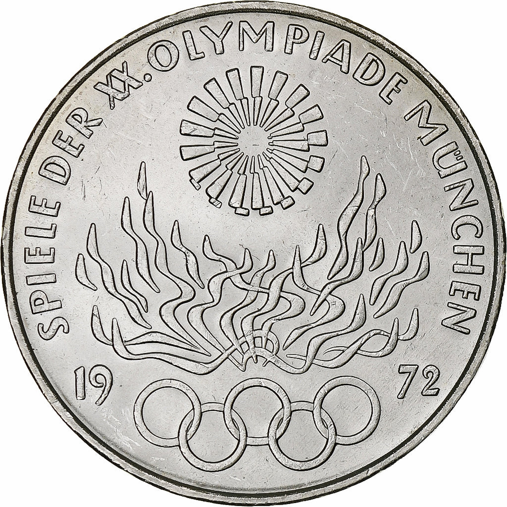Coin, GERMANY - FEDERAL REPUBLIC, 10 Mark, 1972, Munich, MS(60-62), Silver