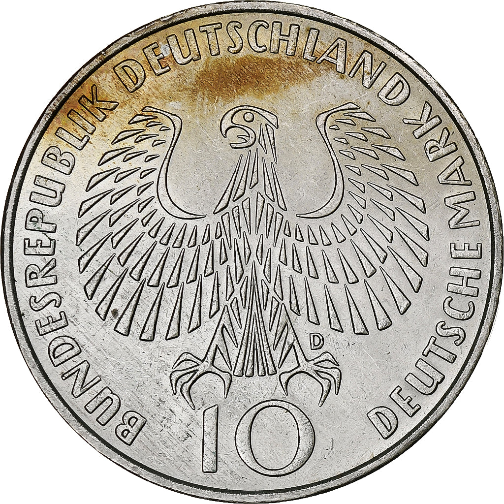 Coin, GERMANY - FEDERAL REPUBLIC, 10 Mark, 1972, Munich, MS(60-62), Silver