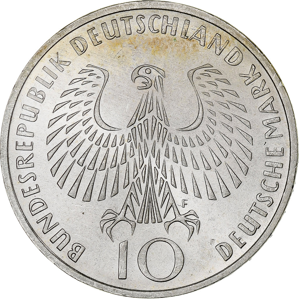 Coin, GERMANY - FEDERAL REPUBLIC, 10 Mark, 1972, Stuttgart, MS(63), Silver