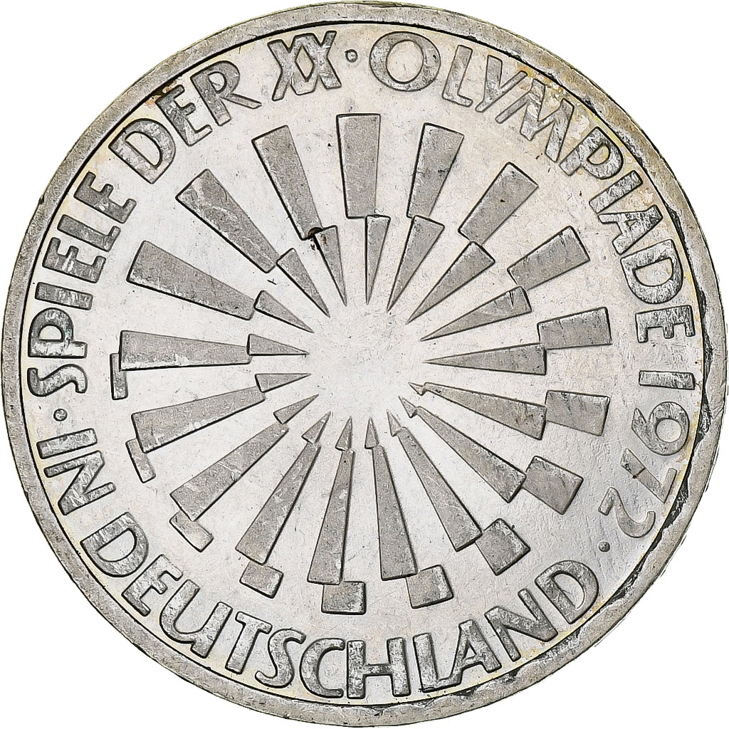 Coin, GERMANY - FEDERAL REPUBLIC, 10 Mark, 1972, Stuttgart, MS(60-62), Silver