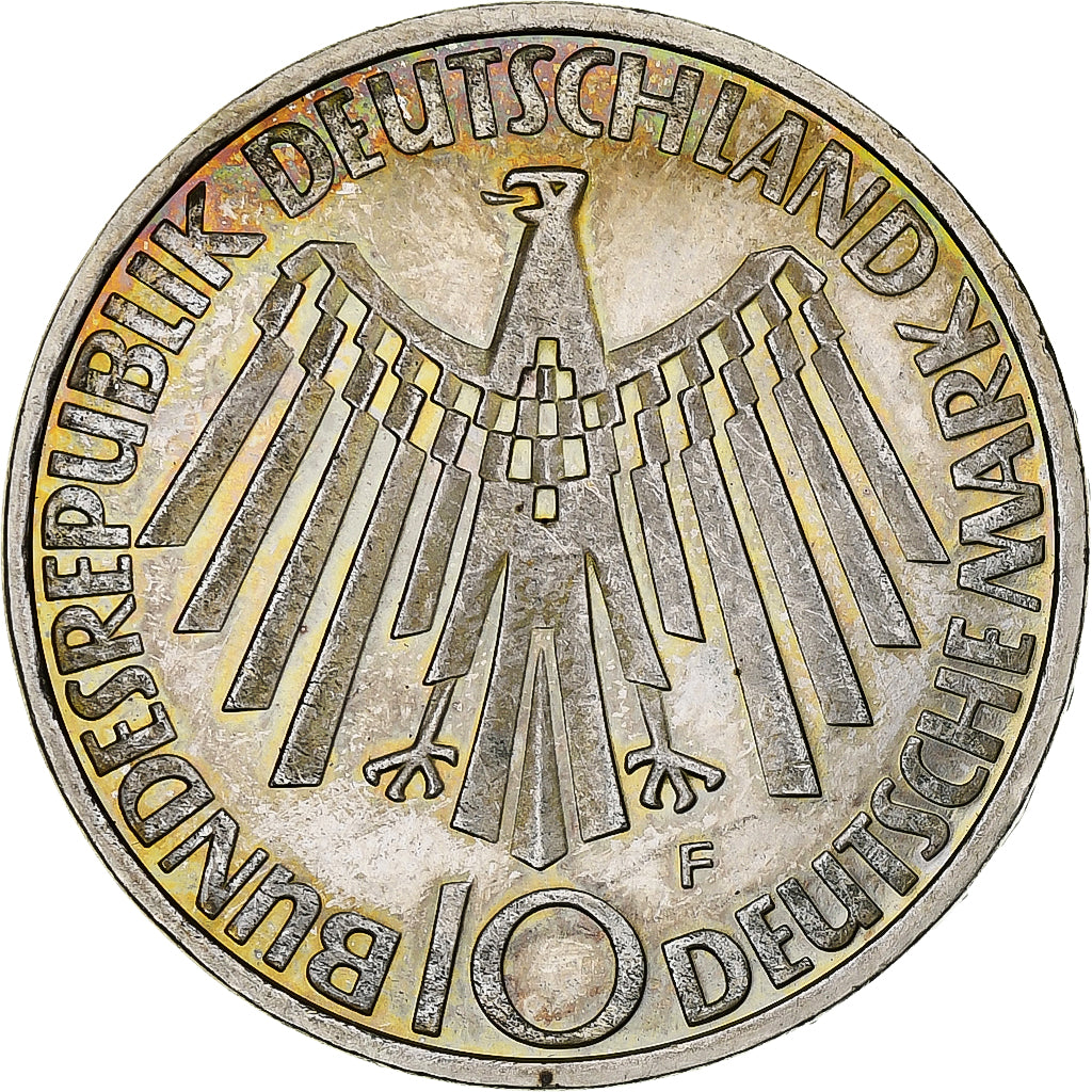 Coin, GERMANY - FEDERAL REPUBLIC, 10 Mark, 1972, Stuttgart, MS(60-62), Silver