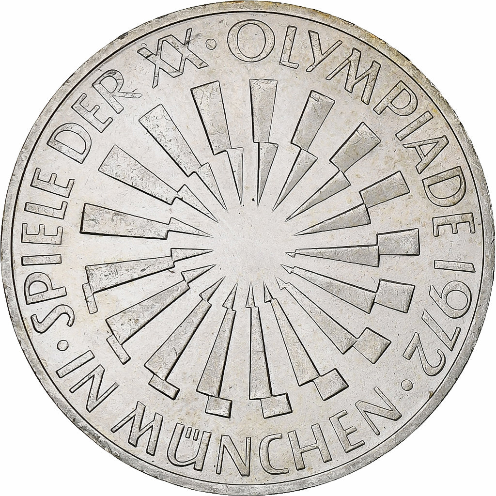 Coin, GERMANY - FEDERAL REPUBLIC, 10 Mark, 1972, Hamburg, MS(60-62), Silver