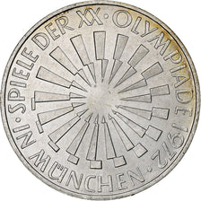 Coin, GERMANY - FEDERAL REPUBLIC, 10 Mark, 1972, Munich, MS(63), Silver, KM:130
