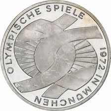 Monnaie, République fédérale allemande, 10 Mark, 1972, Karlsruhe, SUP+
