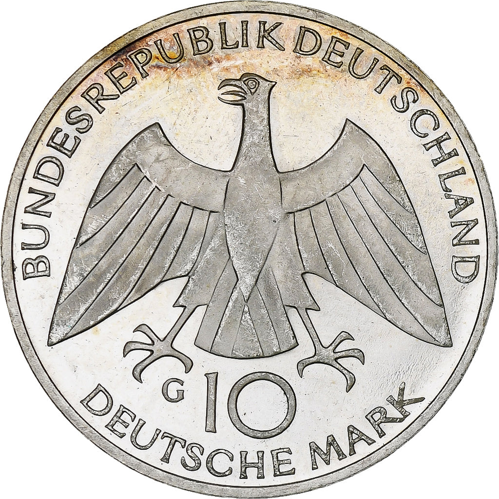 Monnaie, République fédérale allemande, 10 Mark, 1972, Karlsruhe, SUP+
