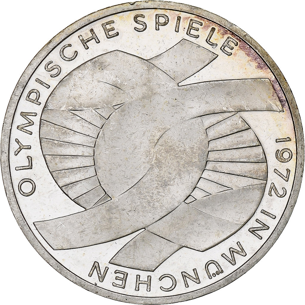 Monnaie, République fédérale allemande, 10 Mark, 1972, Karlsruhe, SUP+