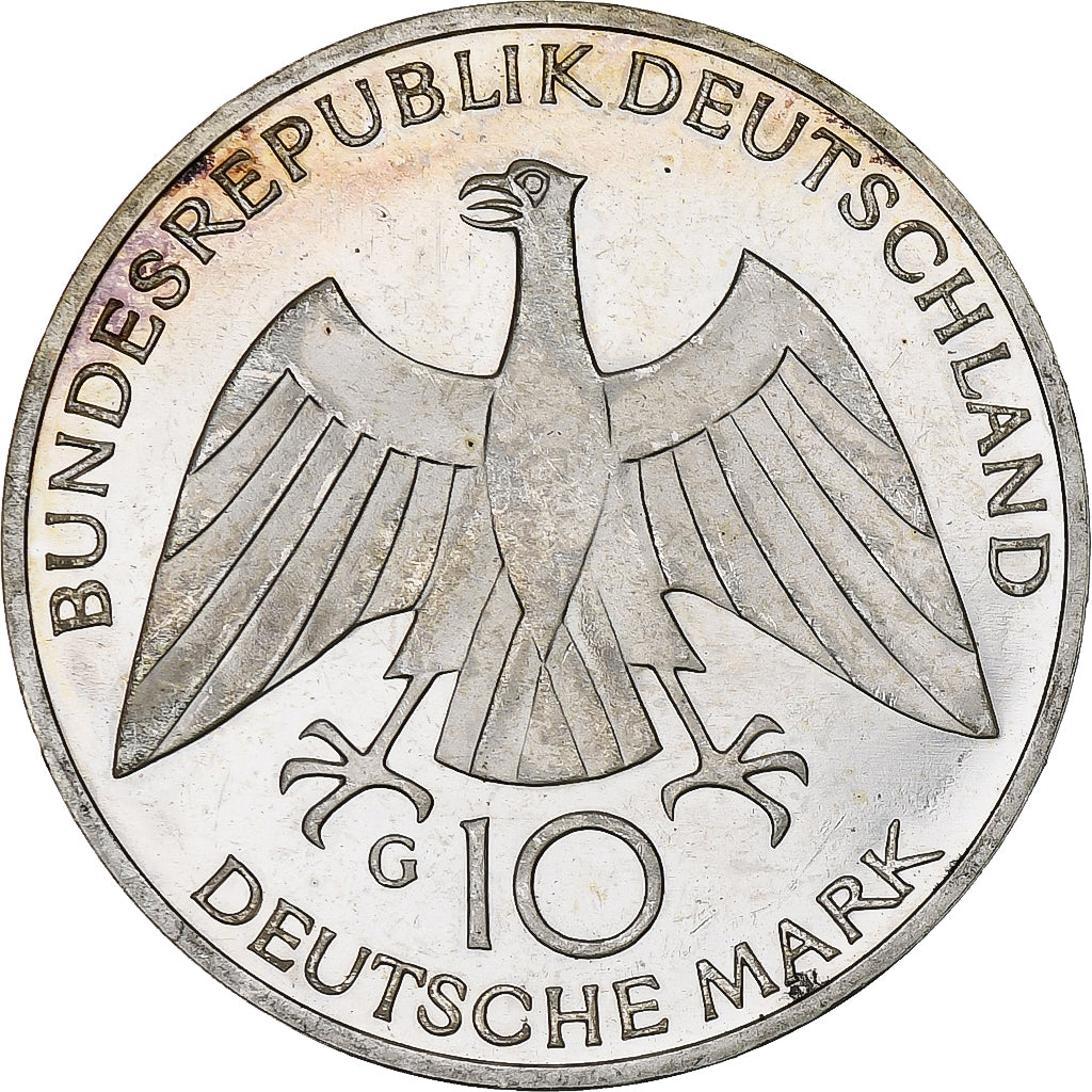 Monnaie, République fédérale allemande, 10 Mark, 1972, Karlsruhe, SUP+