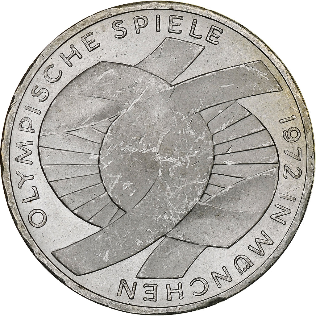 Coin, GERMANY - FEDERAL REPUBLIC, 10 Mark, 1972, Hamburg, MS(60-62), Silver