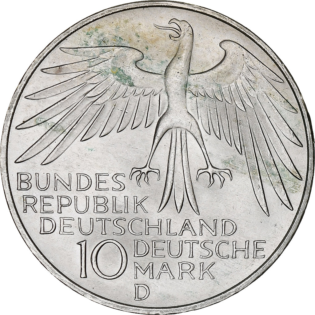 Coin, GERMANY - FEDERAL REPUBLIC, 10 Mark, 1972, Munich, AU(55-58), Silver