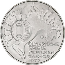 Moneta, GERMANIA - REPUBBLICA FEDERALE, 10 Mark, 1972, Hamburg, SPL, Argento