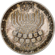 Coin, GERMANY - FEDERAL REPUBLIC, 5 Mark, 1974, Stuttgart, Germany, AU(55-58)
