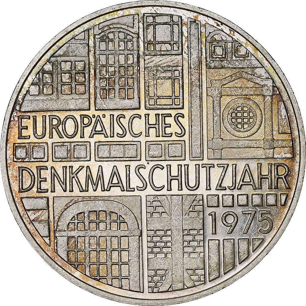 Coin, GERMANY - FEDERAL REPUBLIC, 5 Mark, 1975, Stuttgart, Germany, MS(63)