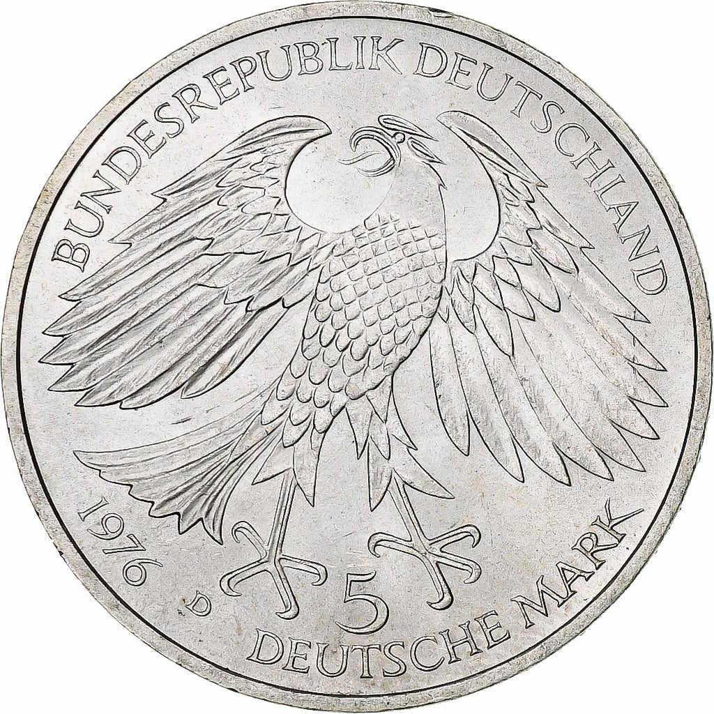 Coin, GERMANY - FEDERAL REPUBLIC, 5 Mark, 1976, Munich, Germany, MS(64), Silver