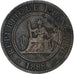 Coin, FRENCH INDO-CHINA, Cent, 1888, Paris, VF(20-25), Bronze, KM:1