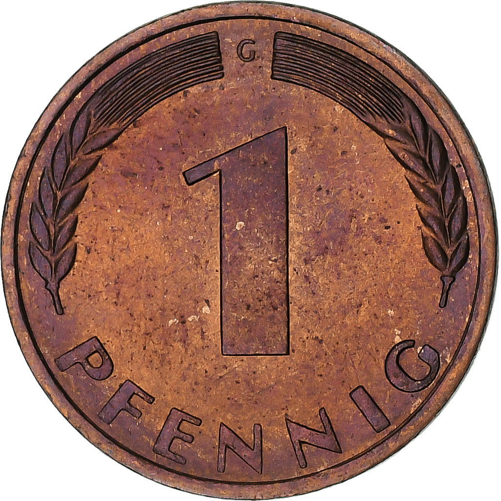 Münze, Bundesrepublik Deutschland, Pfennig, 1969, Karlsruhe, VZ, Copper Plated