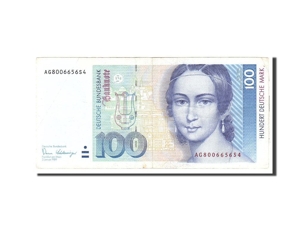 Banconote, GERMANIA - REPUBBLICA FEDERALE, 100 Deutsche Mark, 1989, KM:41a