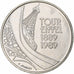 França, 5 Francs, Tour Eiffel, 1989, Paris, Níquel, AU(55-58), Gadoury:772