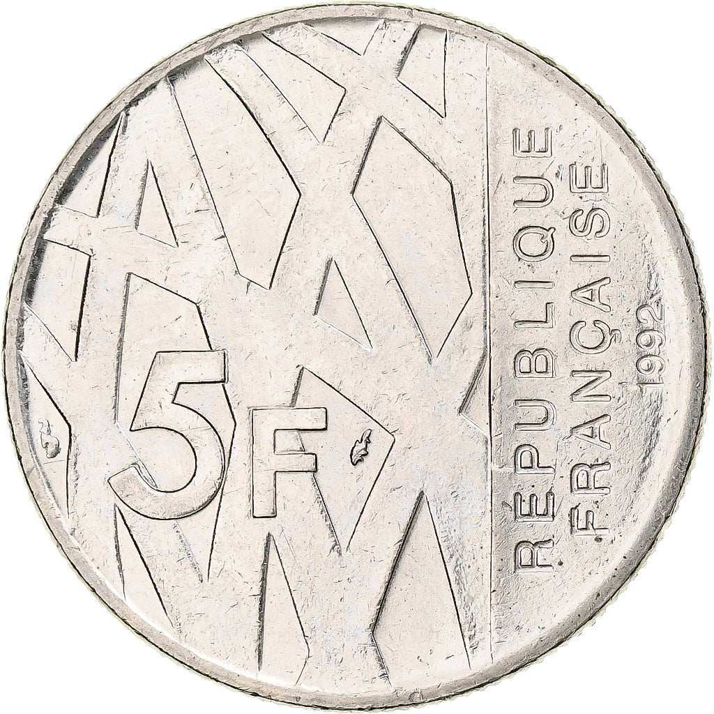Moneda, Francia, 5 Francs, 1992, EBC, Níquel