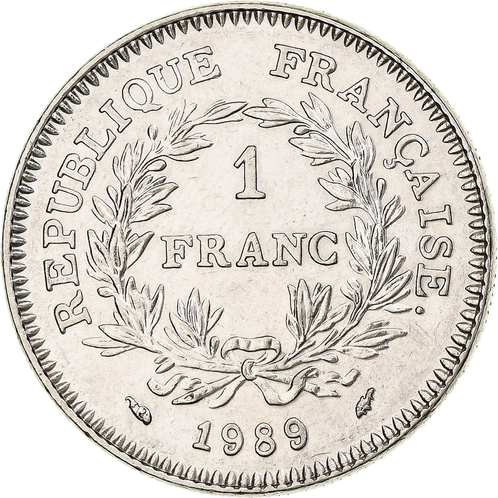 Moneta, Francia, 1 Franc, 1989, SPL-, Nichel, KM:967, Gadoury:477