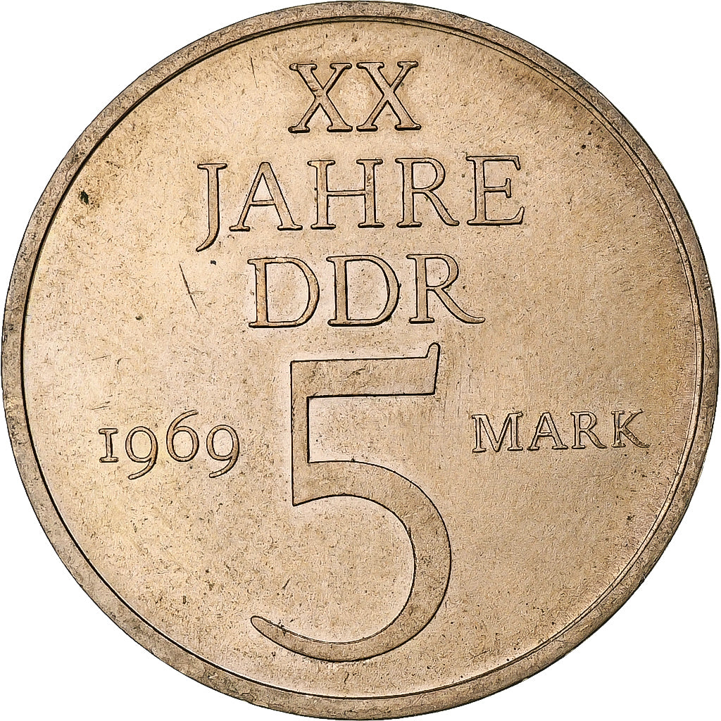 Germany, 5 Mark, 1969, Aluminum-Bronze, MS(60-62)