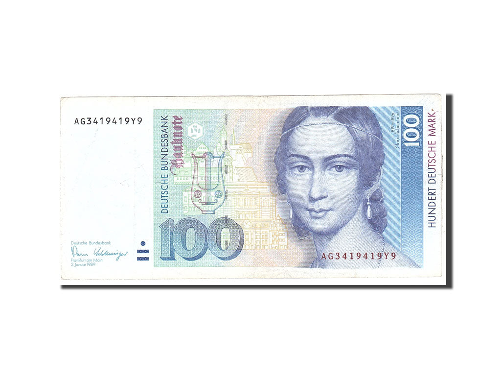 Banknote, GERMANY - FEDERAL REPUBLIC, 100 Deutsche Mark, 1989, 1989-01-02