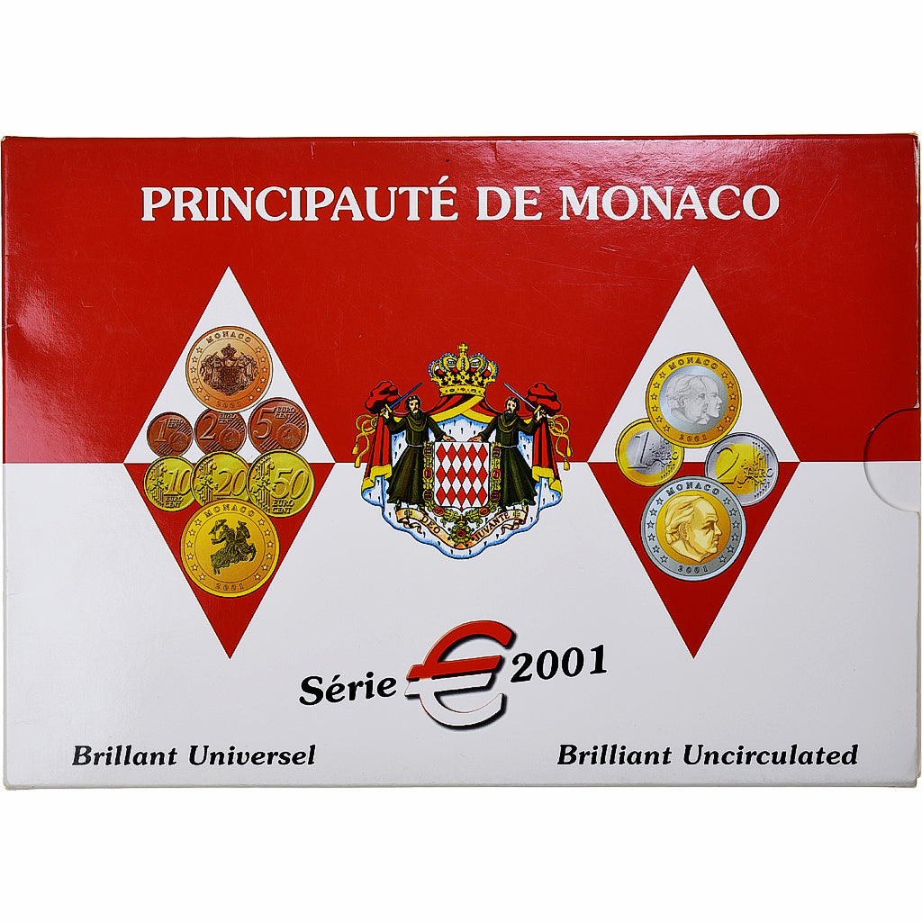 Monaco, Set, 2001, Paris, STGL, Bi-Metallic