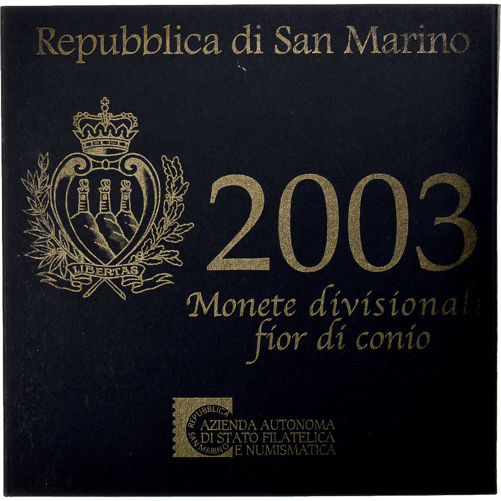 San Marino, Euro-Set, 2003, Rome, 1 cent to 5 euro, FDC, Sin información
