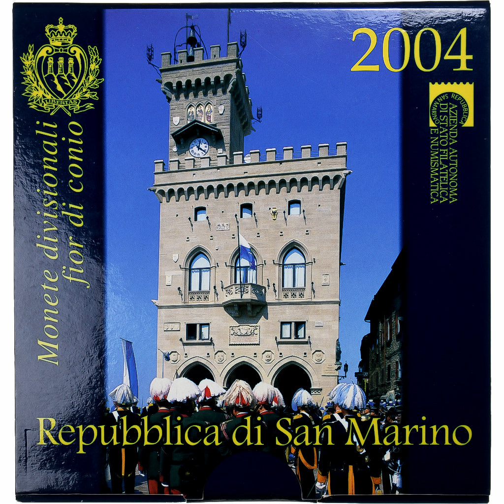 San Marino, Set 9 monnaies EURO BU, 2004, BU, FDC, Sin información